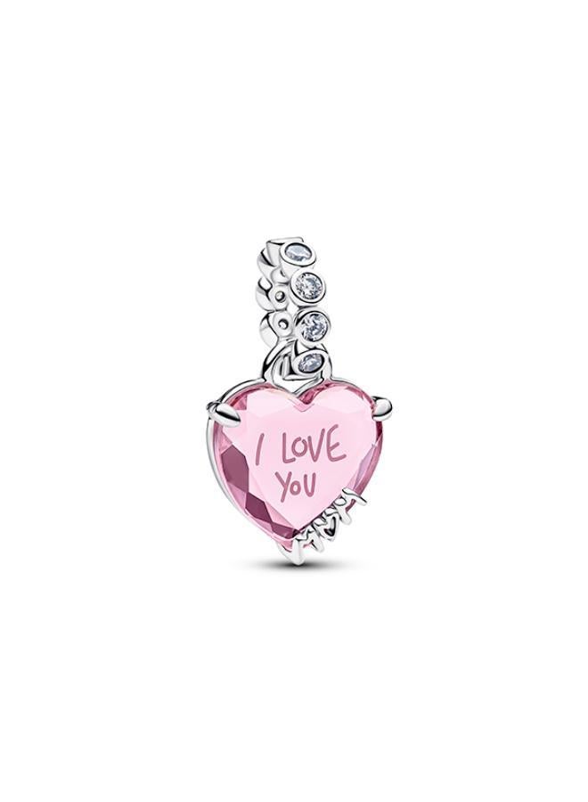 PANDORA I Love You Mom Dangle Charm - Image 1